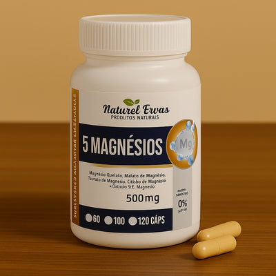 5 Magnésios - Dimalato, Quelato, Treonato, Citrato e Cloreto