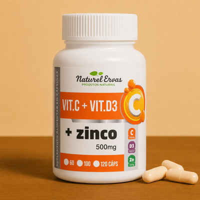 Trio Vital - Vitamina C + D3 + Zinco