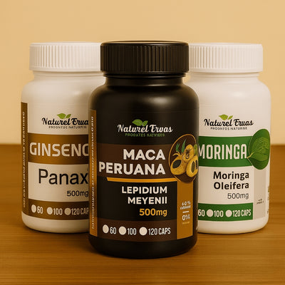 Kit Vitalidade Total – Ginseng Panax, Moringa e Maca Peruana