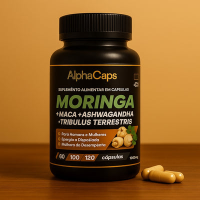 Moringa, Tribullus, Maca Peruana, Ashwagandha - 4 em 1