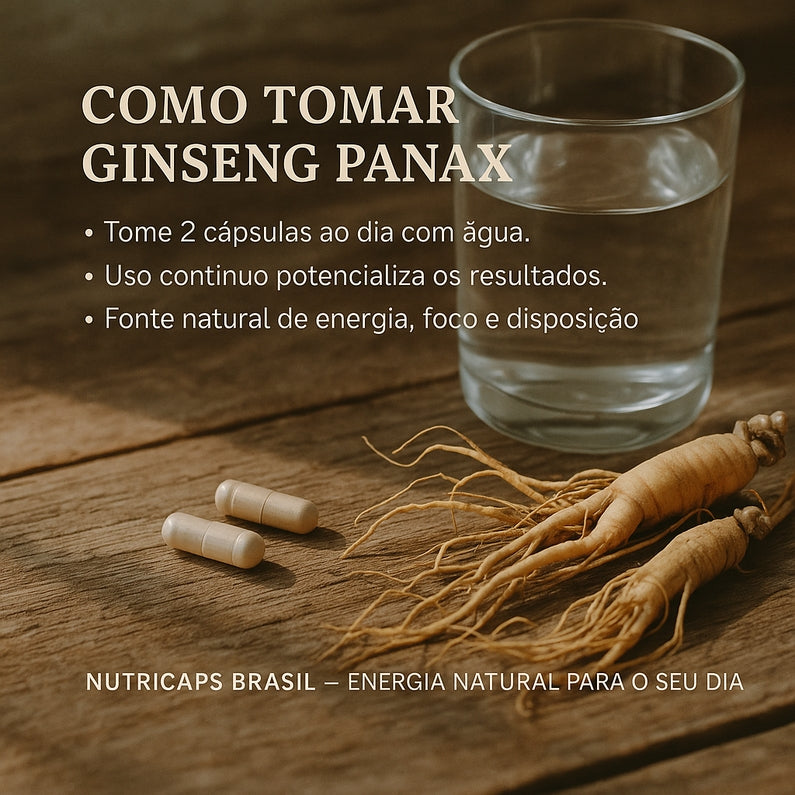 Ginseng Panax em Cápsulas