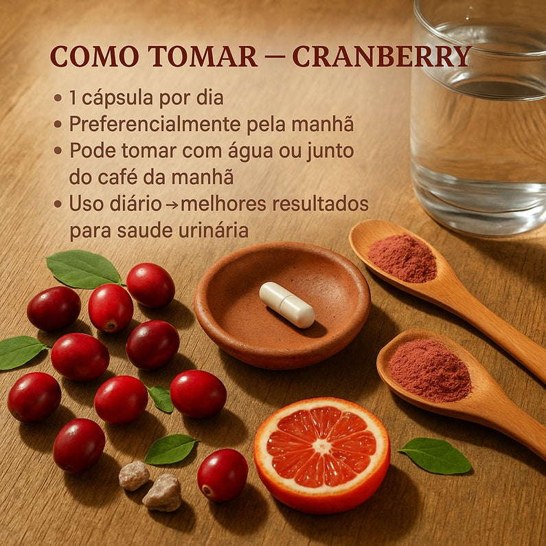 Cranberry em cápsulas