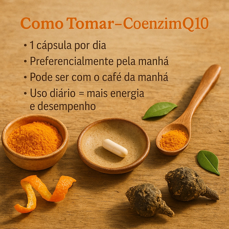 Coenzima Q10 em cápsulas