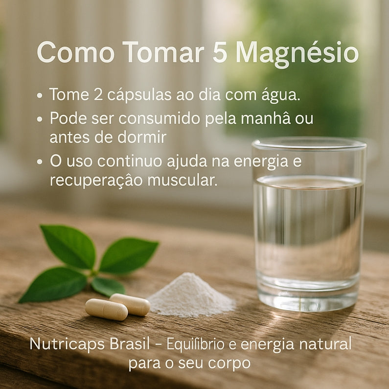 5 Magnésios - Dimalato, Quelato, Treonato, Citrato e Cloreto