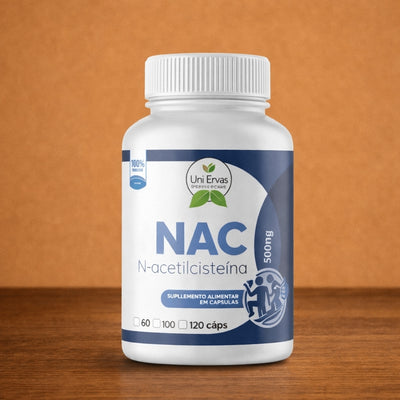 NAC 500mg – N-acetilcisteína | 120 cápsulas