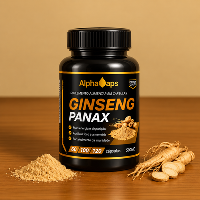 Ginseng Panax em Cápsulas