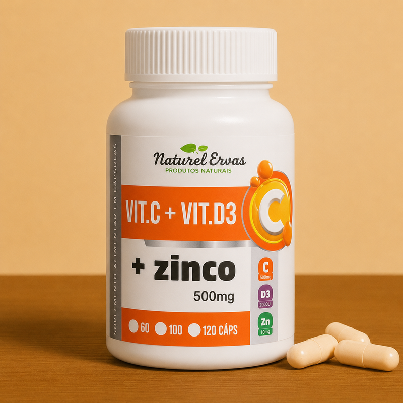 Trio Vital - Vitamina C + D3 + Zinco