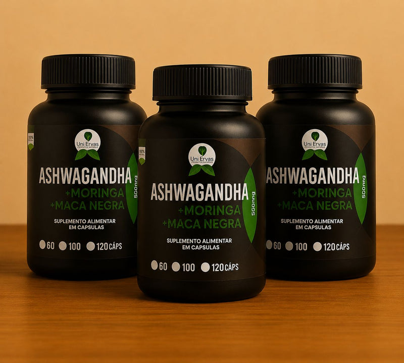 Ashwagandha + Moringa + Maca Negra
