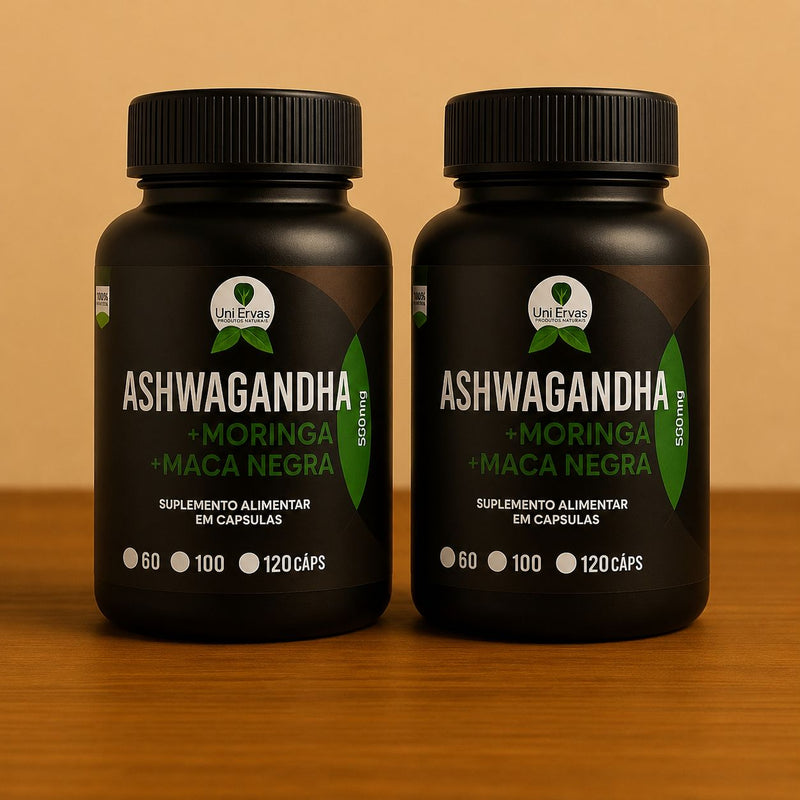 Ashwagandha + Moringa + Maca Negra